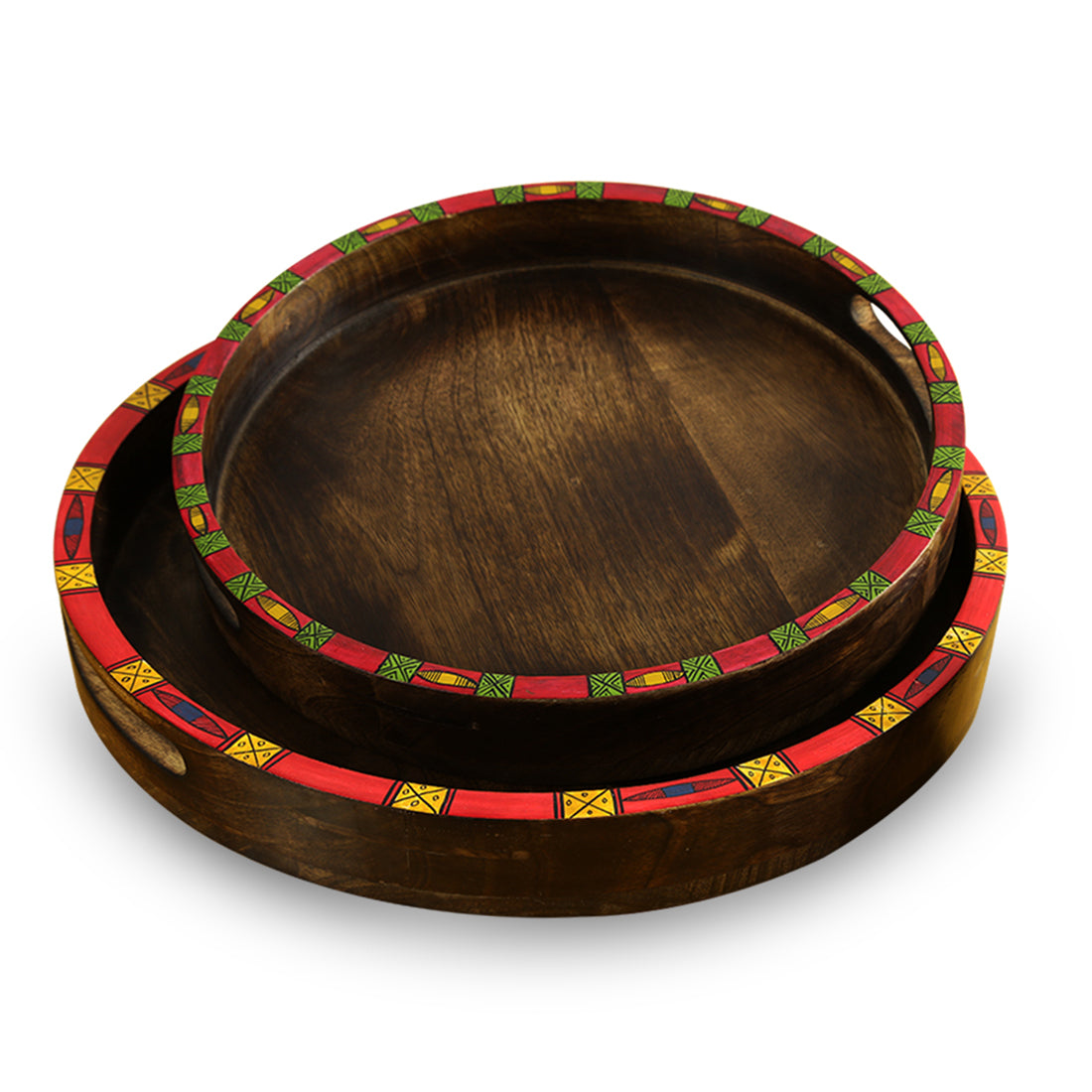 Tray Set of 2 - Madhubani Circle