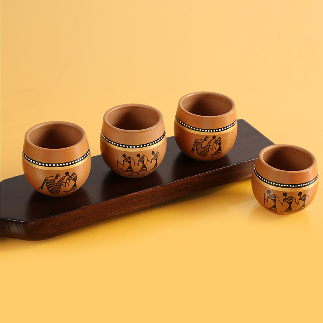 Kullads- Handpainted Warli