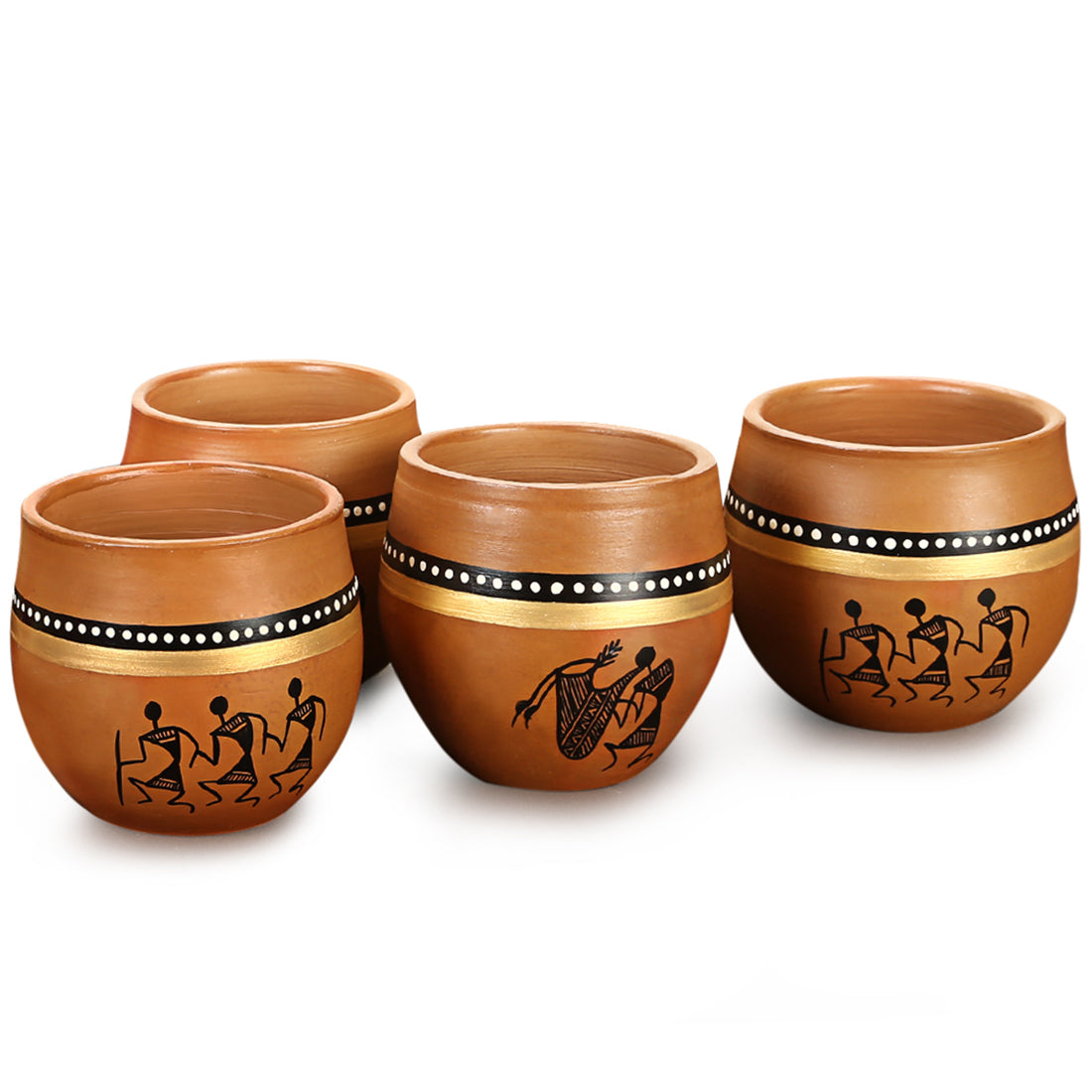 Kullads- Handpainted Warli