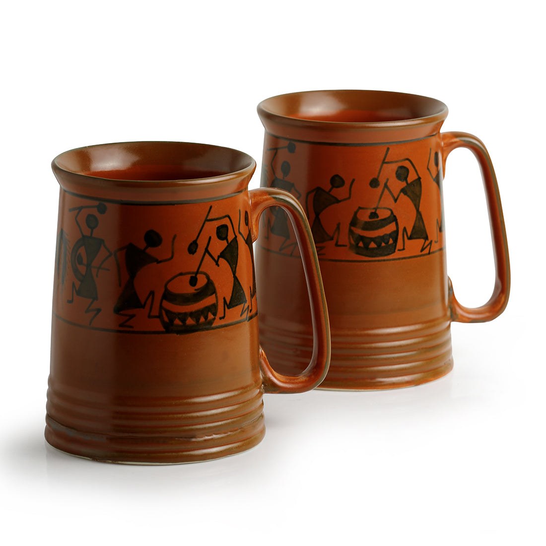 Beer/Milk Mugs Set of 2 - Warli Brews