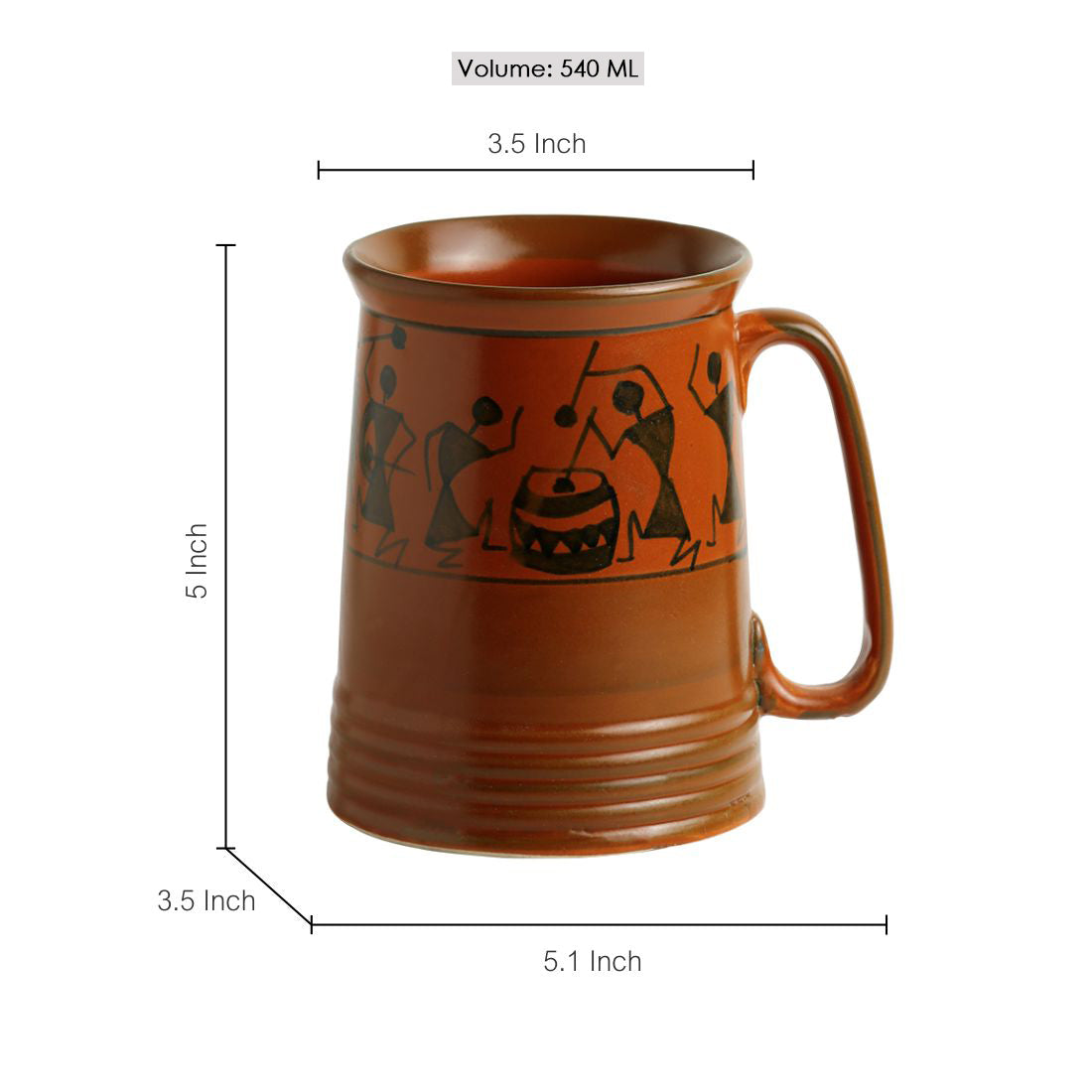 Beer/Milk Mugs Set of 2 - Warli Brews