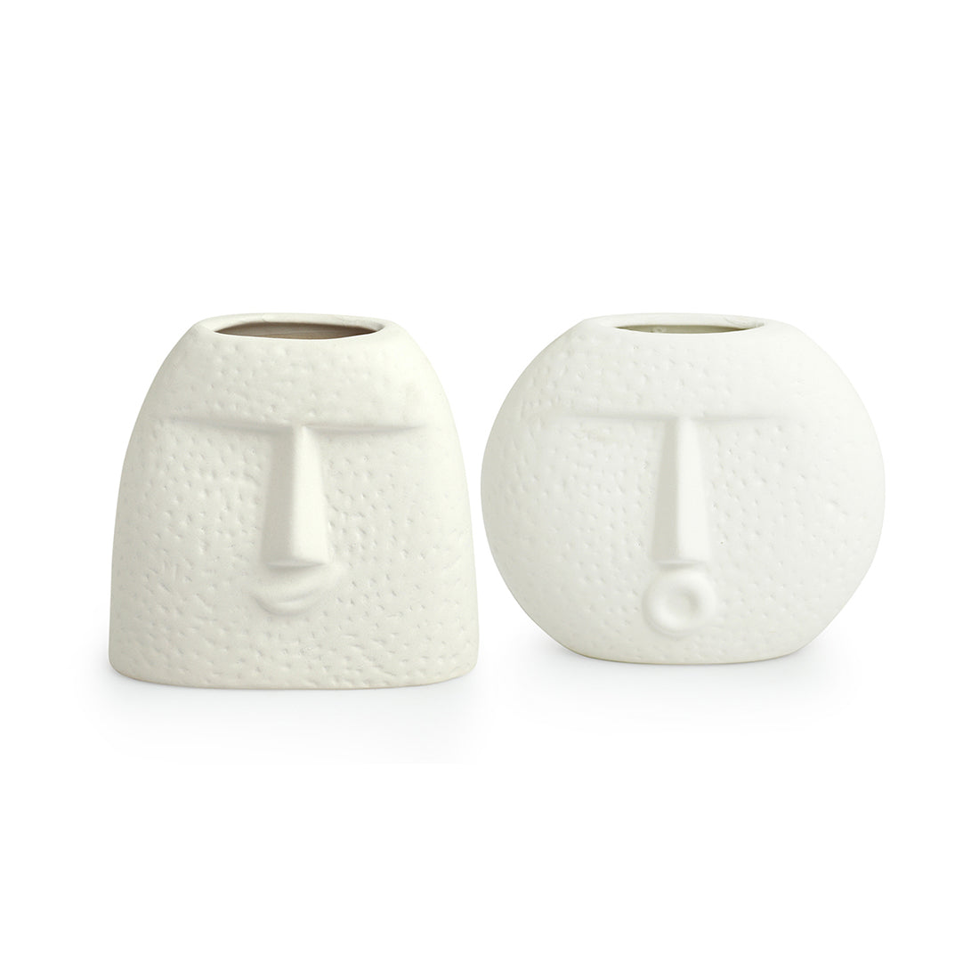 Ceramic Vase set of 2 - Mystic Faces