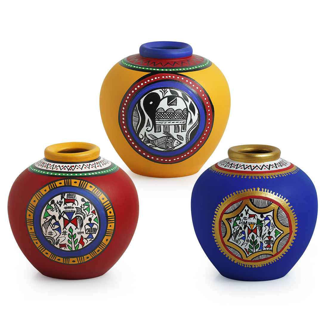Vase - Hanpainted Matkis (Teracotta)