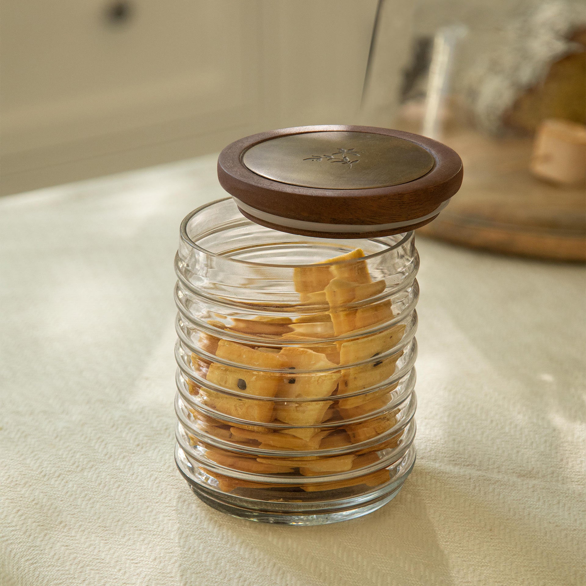 Glass Jar - Ribbed