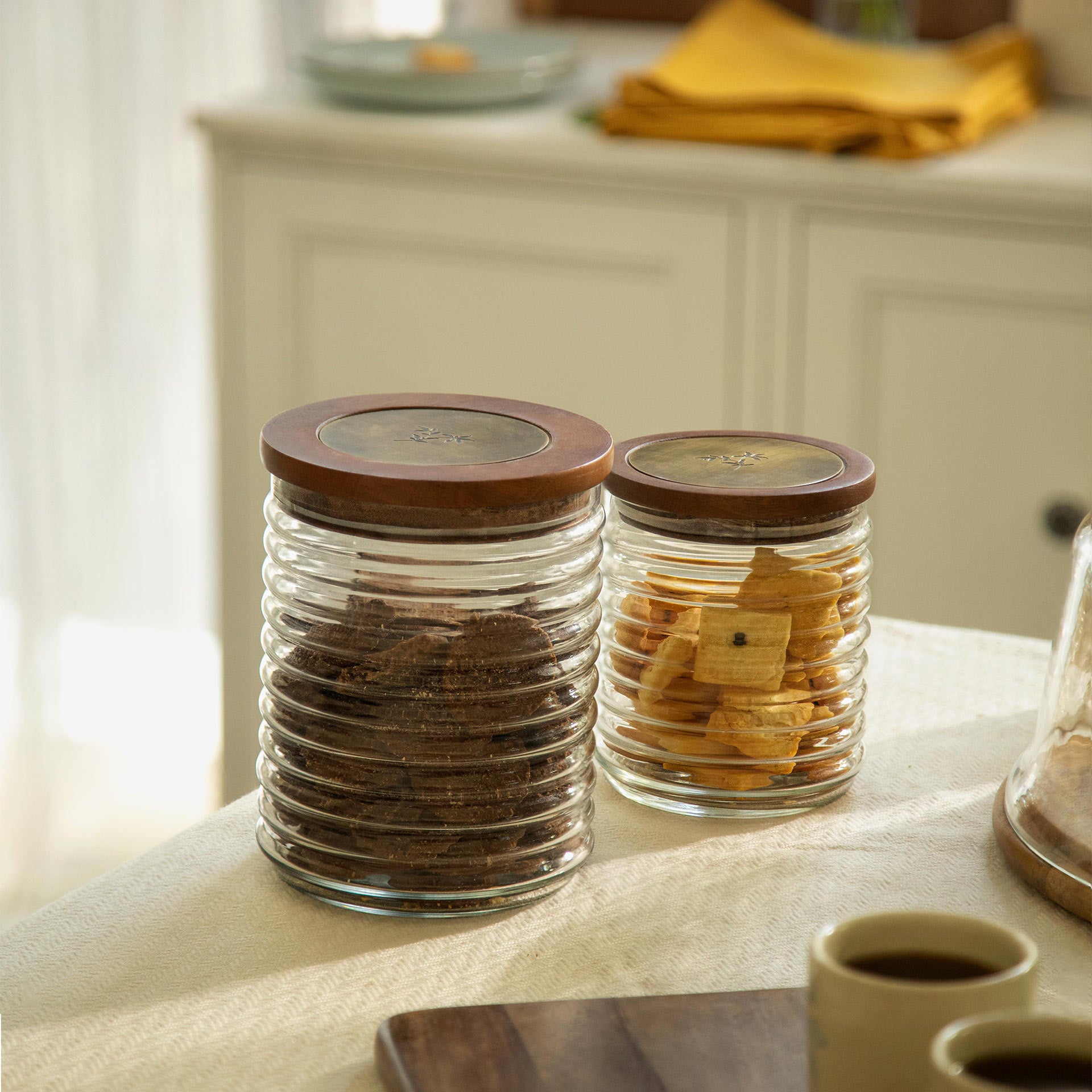 Glass Jar - Ribbed