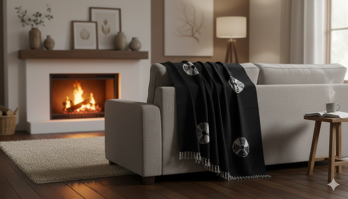 Hand Knitted/Woven Throw | 50" x 60" | 100% Cotton