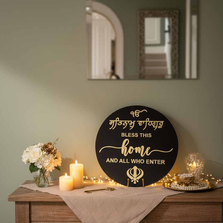 15" Mantra Wall Hanging: Bless This House Wall Hanging