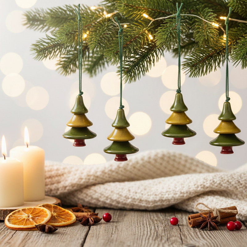 Handcrafted Wooden Christmas Tree Ornament – Minimal Nordic Holiday Decor