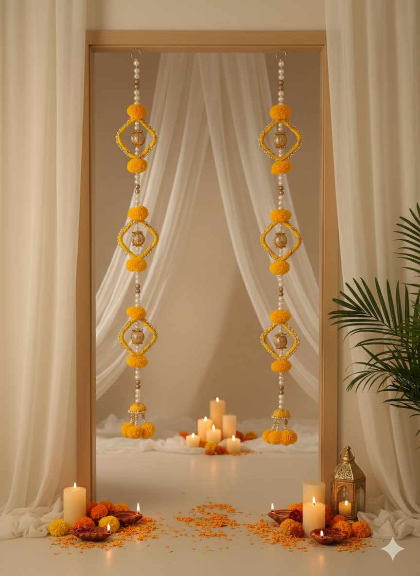 Pom Pom Hanging (Yellow)
