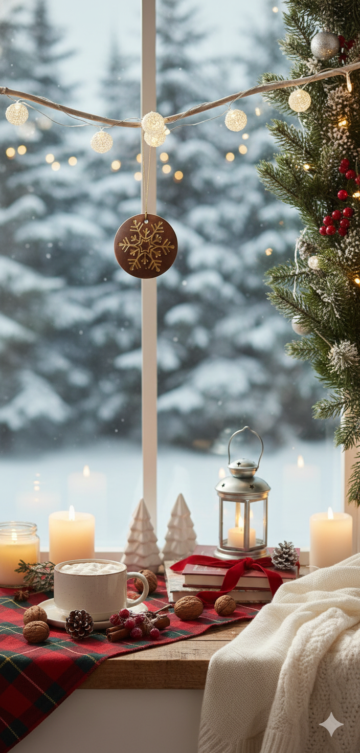 Hand-Carved Coconut Shell Christmas Ornament – Reindeer