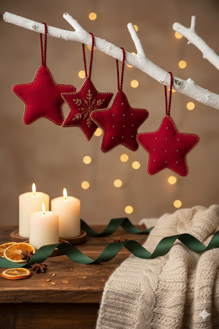 Ornament - Fabric Fabric Red Star