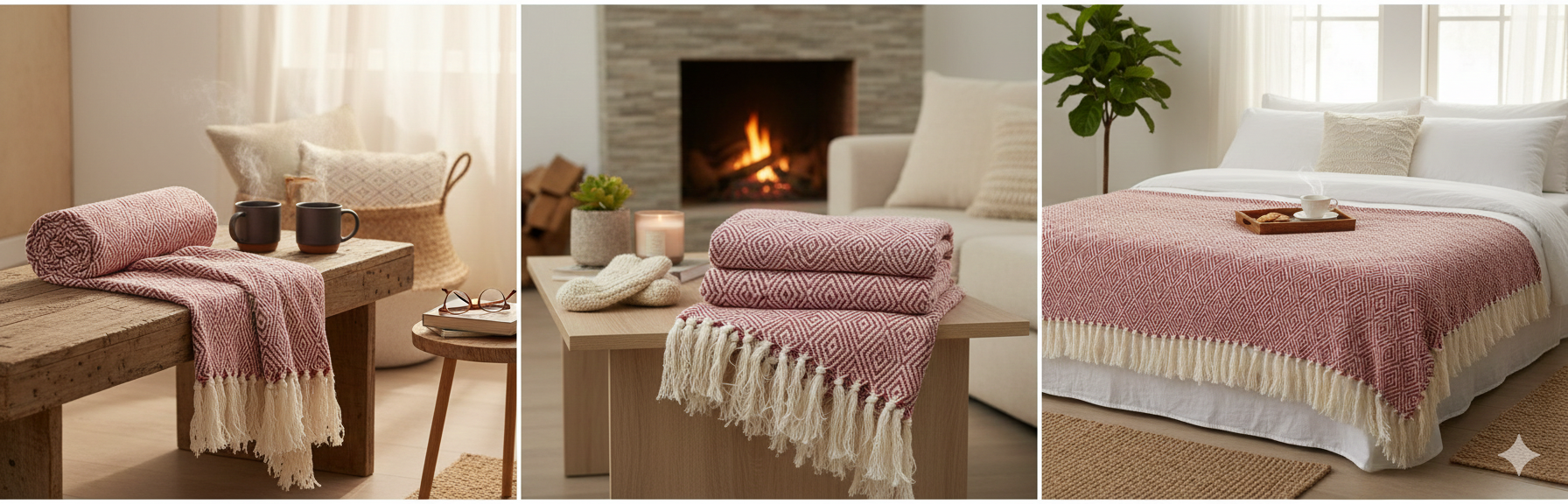 Hand Knitted/Woven Throw | 50" x 60" | 100% Cotton