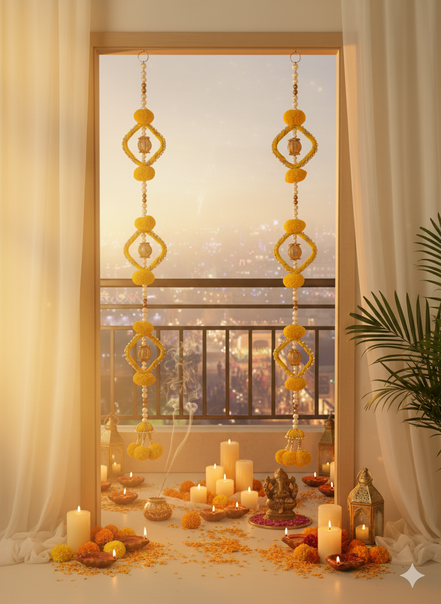 Pom Pom Hanging (Yellow)