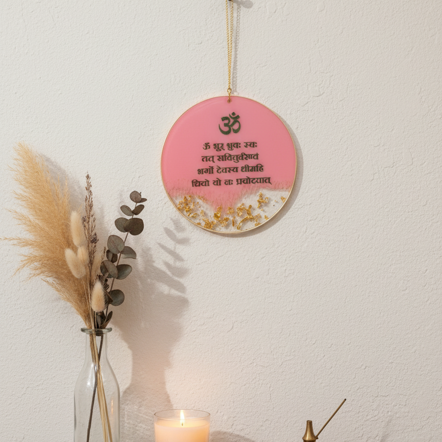 Mantra 6" Gayatri Mantra - Pink