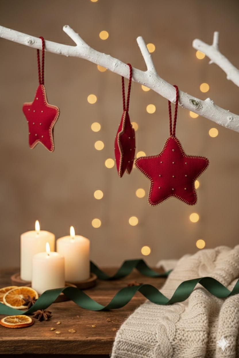 Ornament - Fabric Fabric Red Star