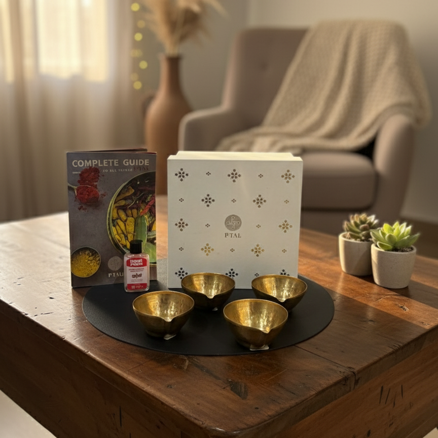 Gift Box of Brass Diya (Set of 4)