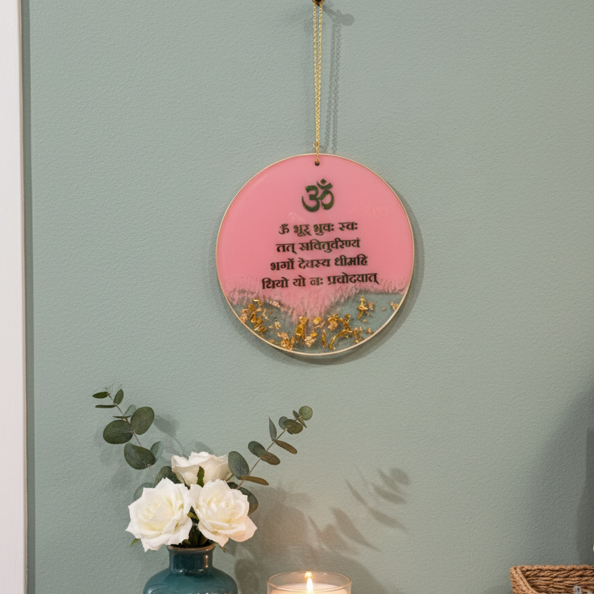 Mantra 6" Gayatri Mantra - Pink