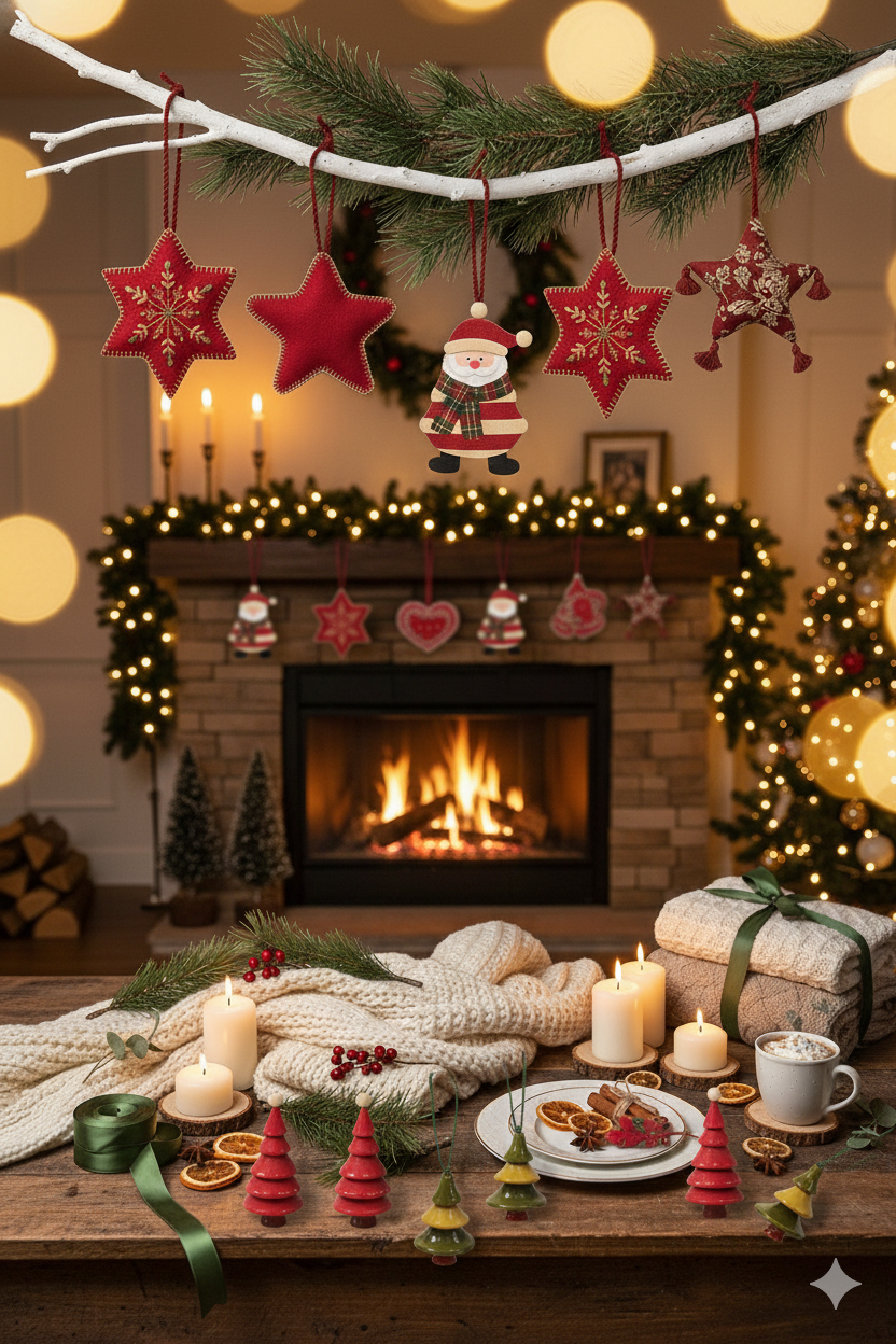 Ornament - Fabric Fabric Red Star