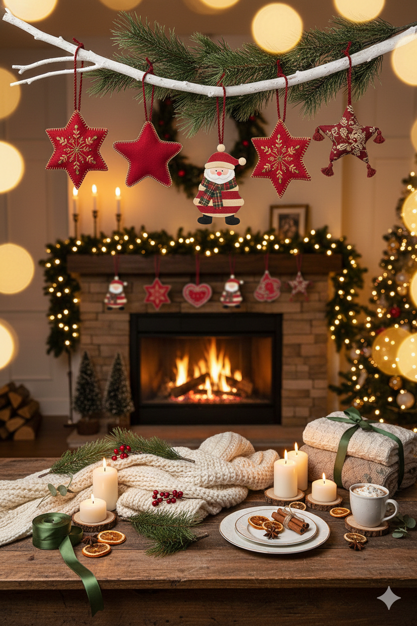 Ornament - Fabric Fabric Red Star