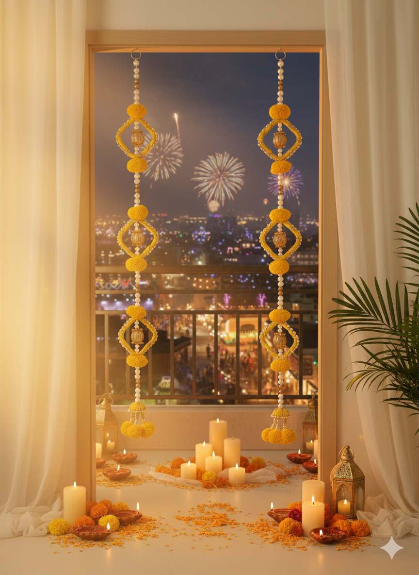 Pom Pom Hanging (Yellow)