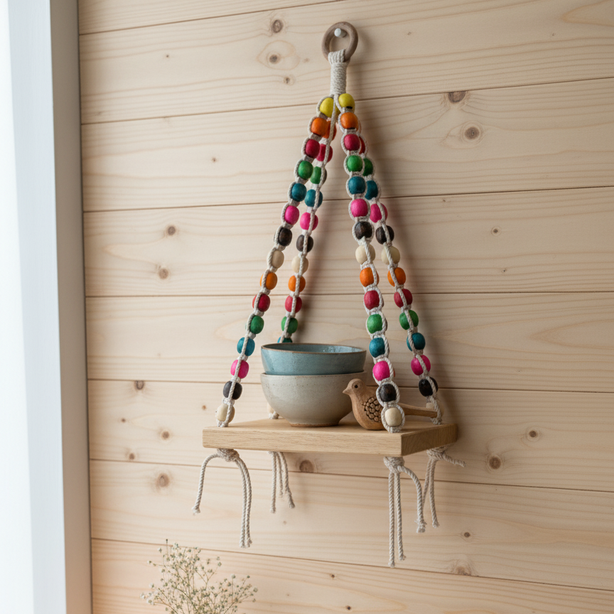 Colorful Beaded mini shelf