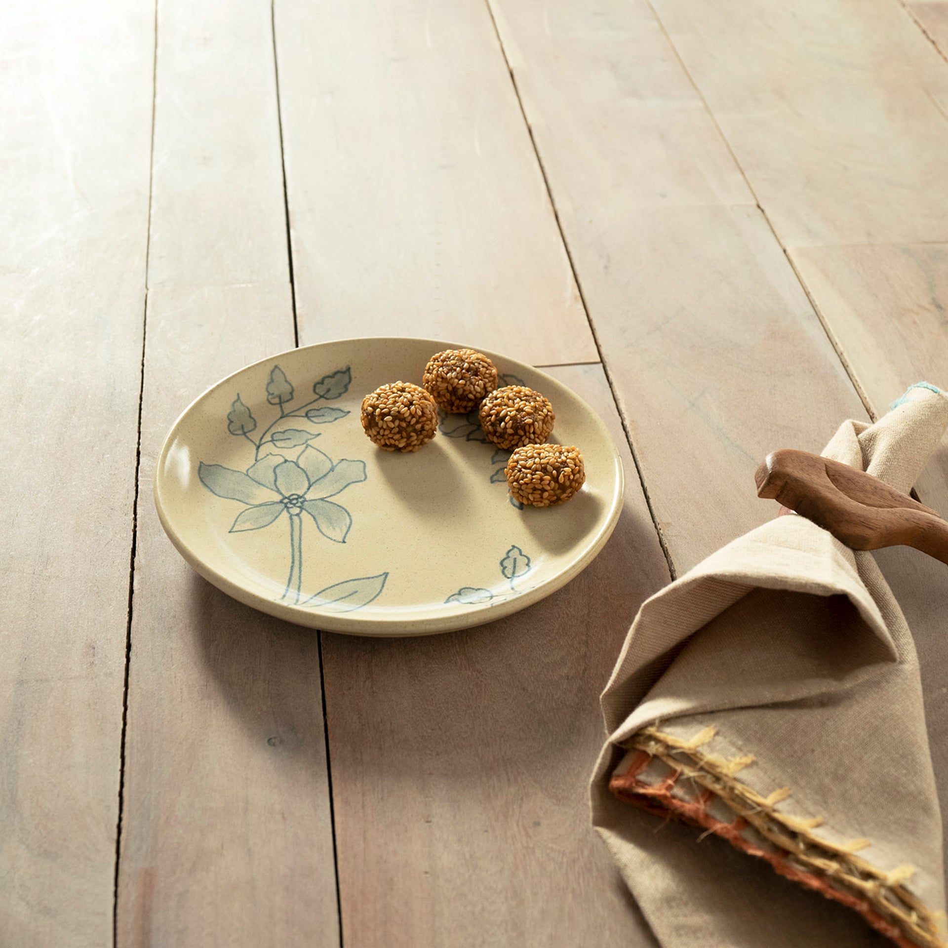 Side Plate - Blue Fern