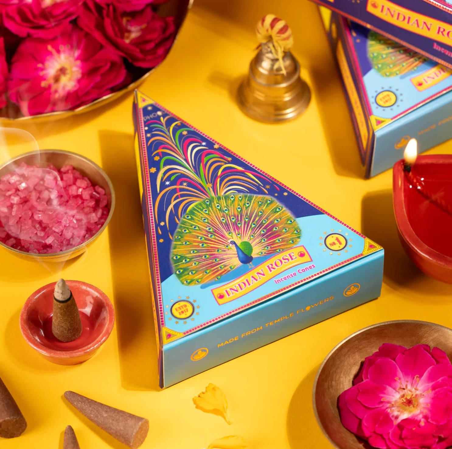 Anar Triange Box (Incense Cones) - Indian Rose