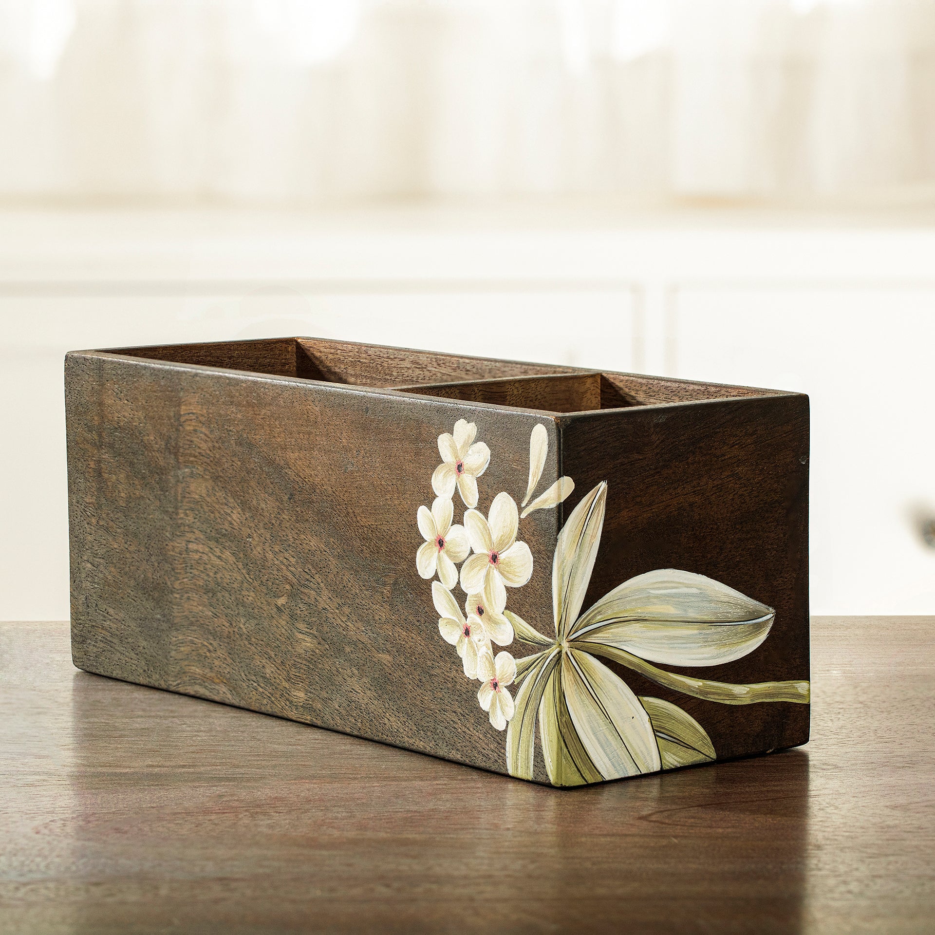 Cutlery Stand - AuraGold Flower