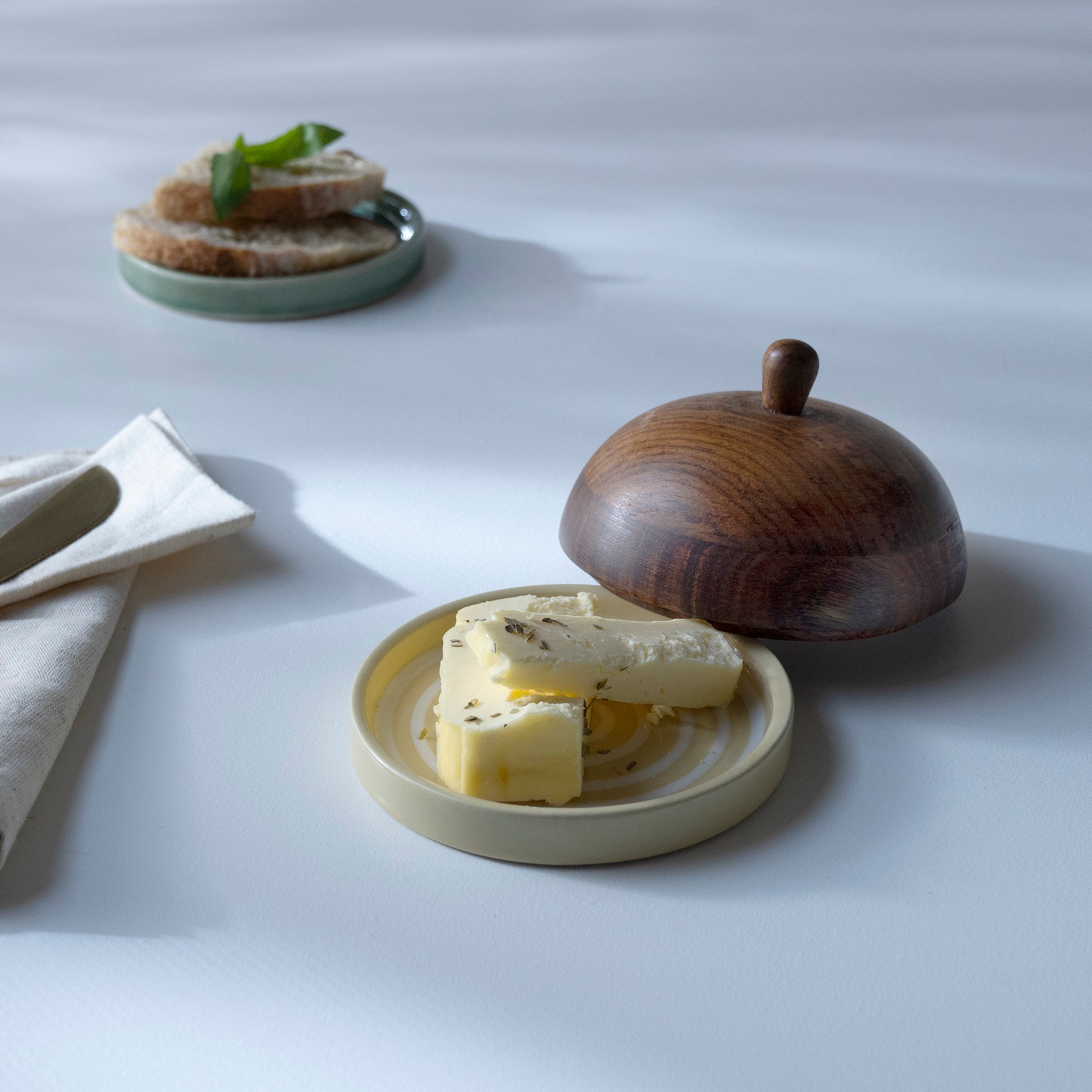 Butter Dish with Lid - Stripes