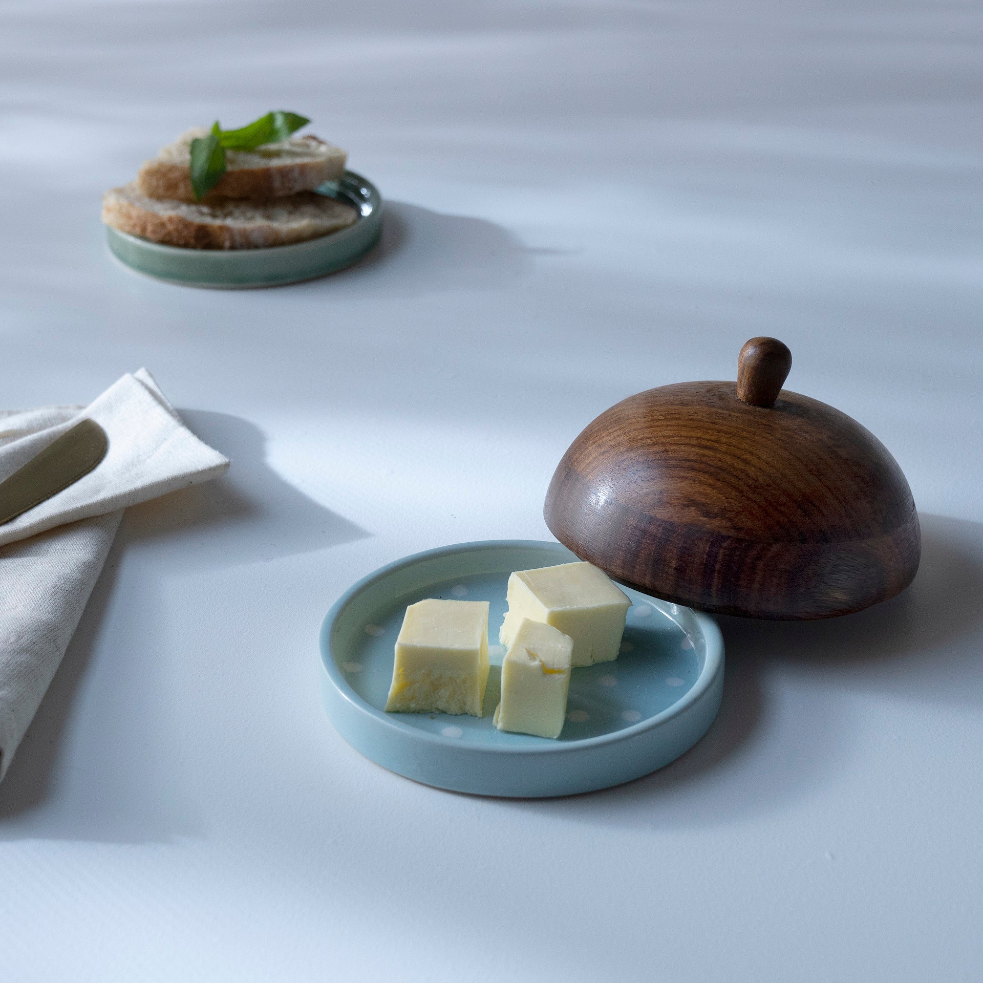 Butter Dish with Lid - Polka Dots