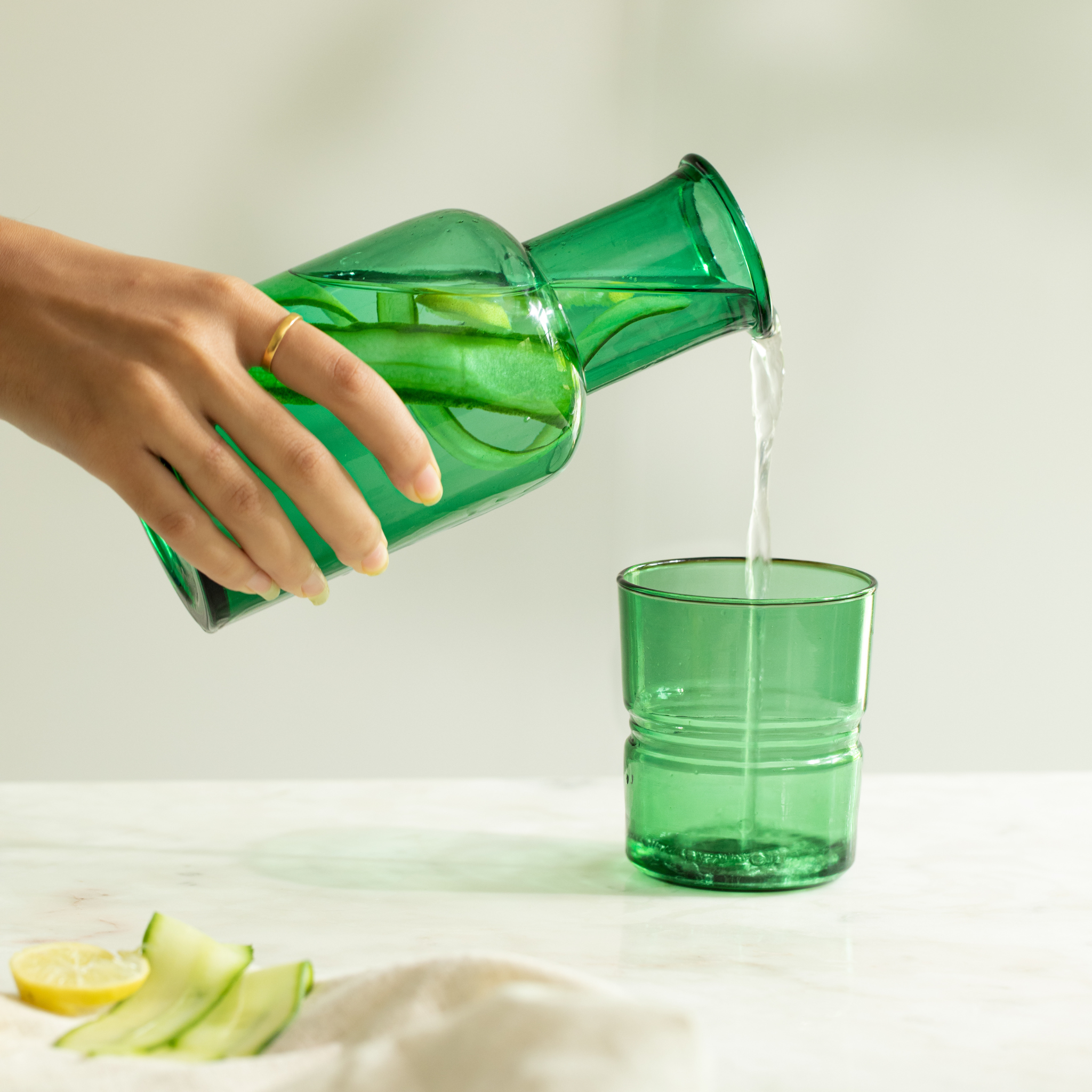Pour & Sip Pourer Set - Green