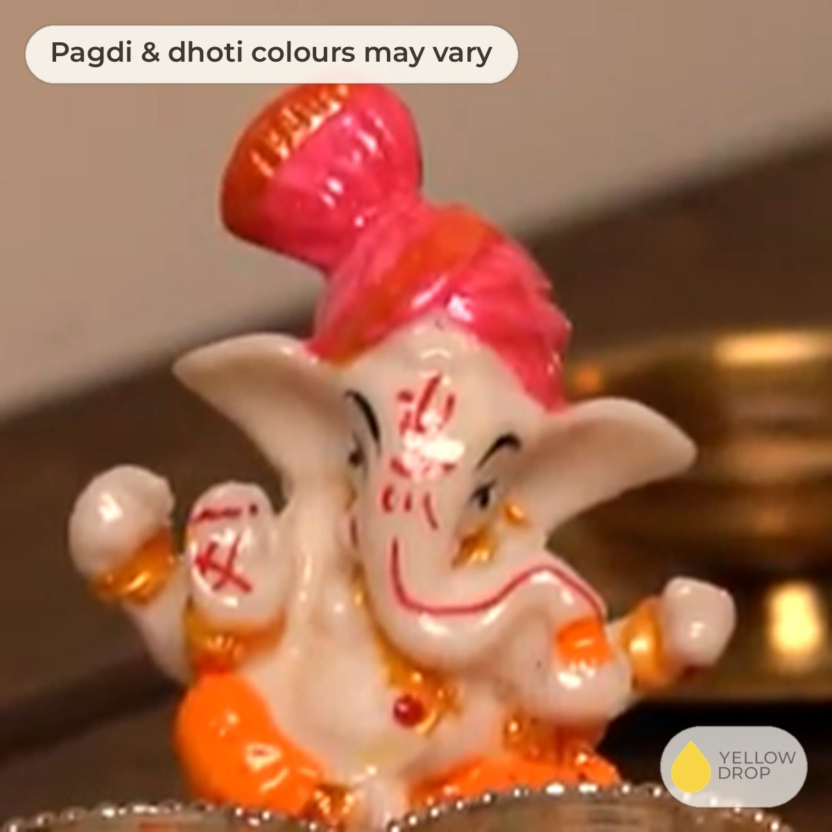 Close-up of Ganesha in pagdi