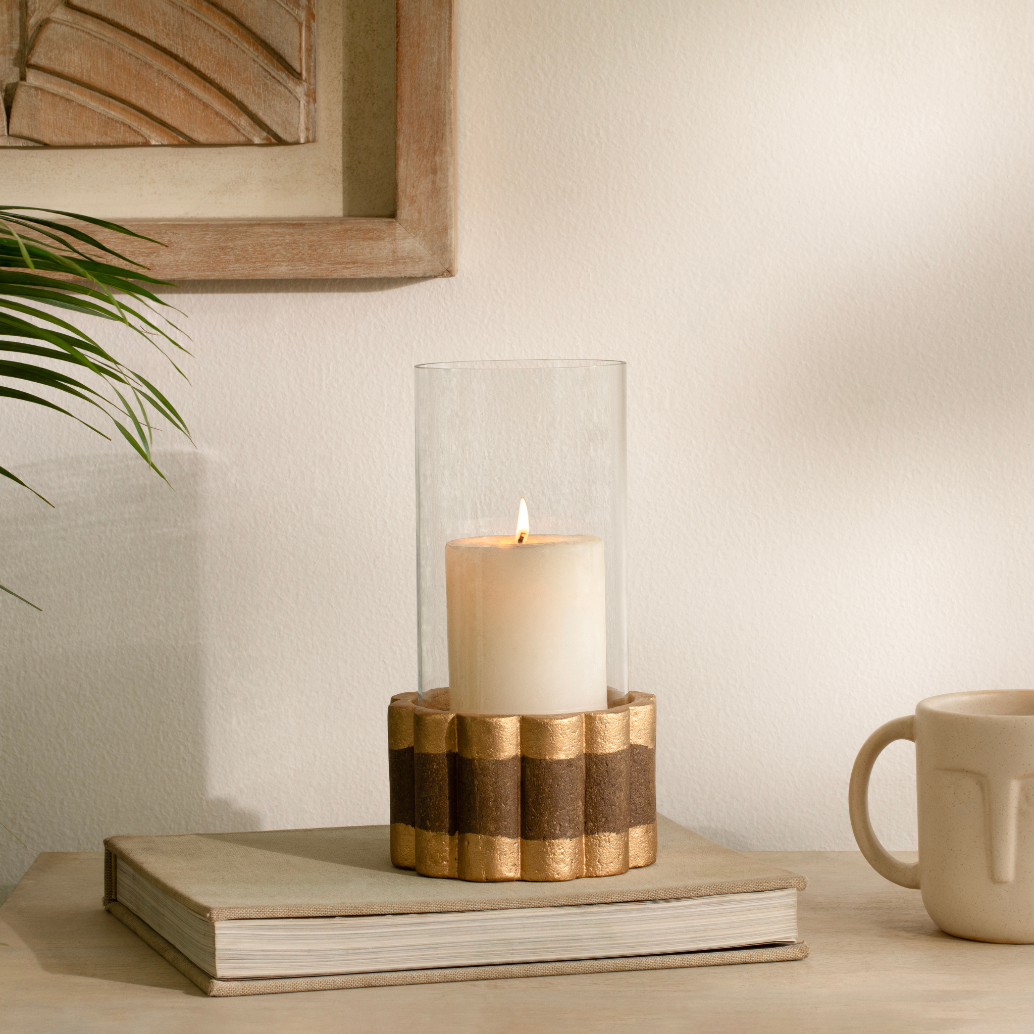 Candle Holder - AuraGold Swirl