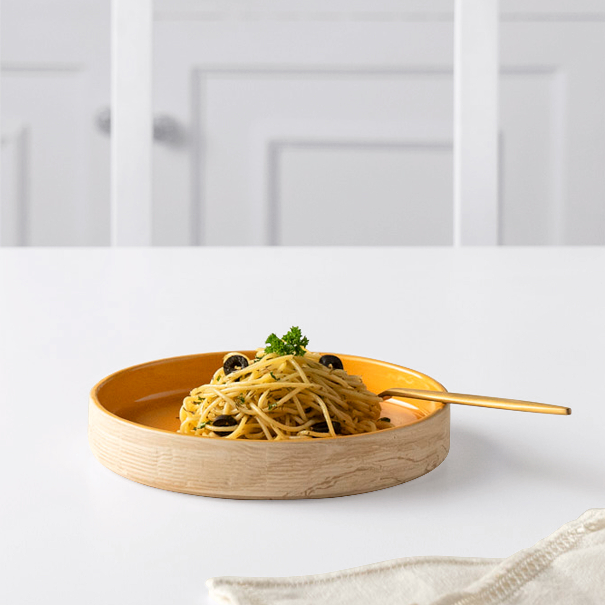 Pasta Plate x Cutlery Gift Box Set - Sunbeam