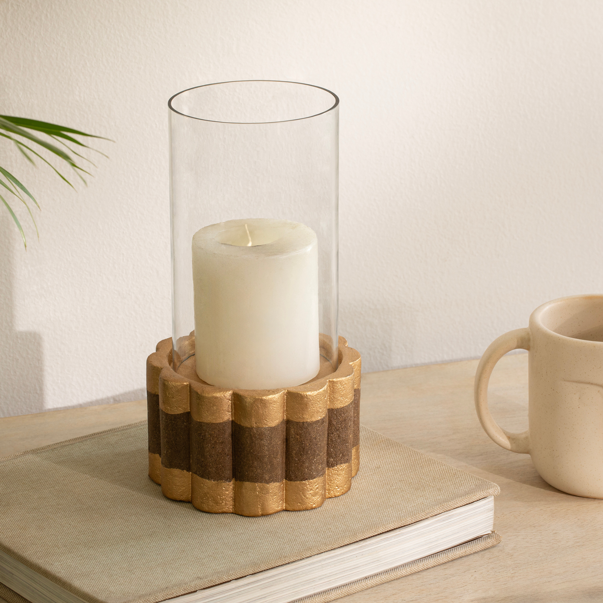 Candle Holder - AuraGold Swirl