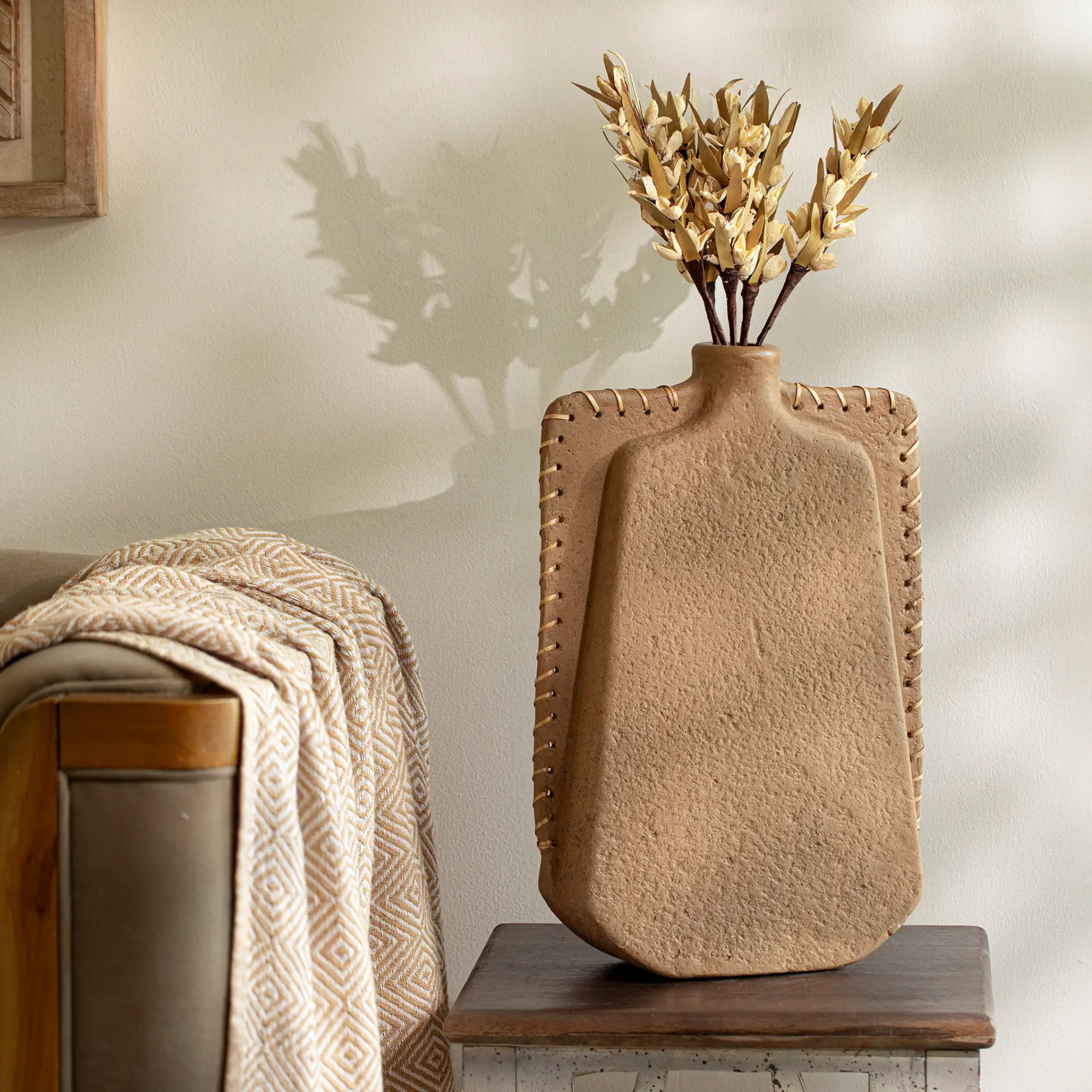 Vase with Dried Flowers Gift Bundle