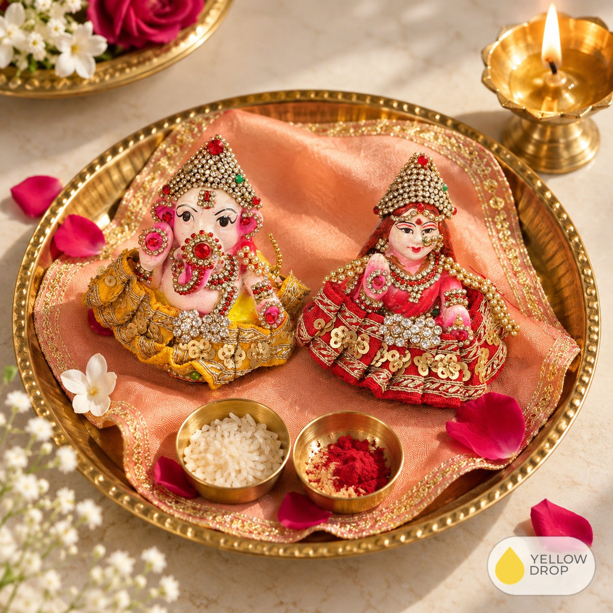 Festive Ganesha Lakshmi Puja Thali