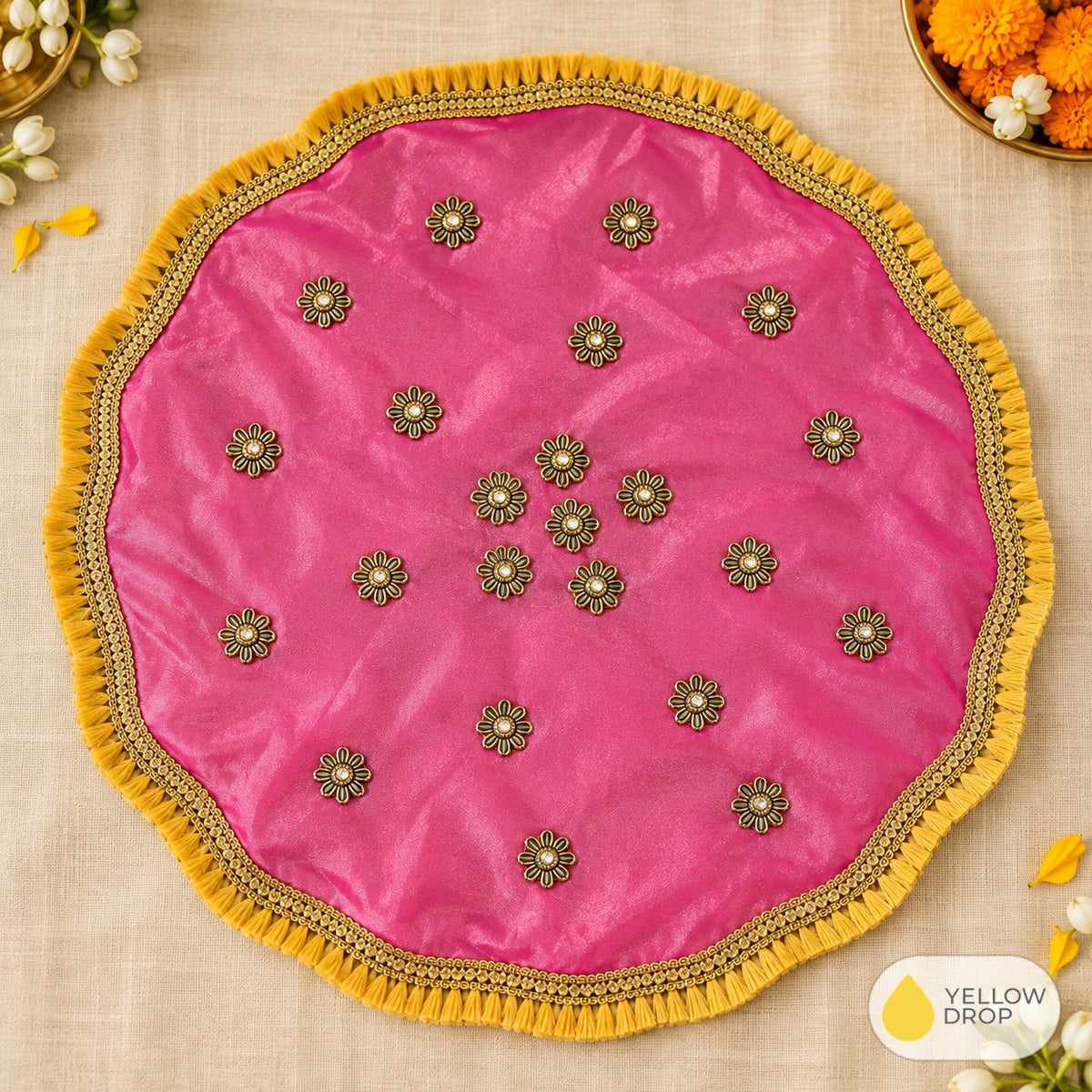 Lilac pooja cloth
